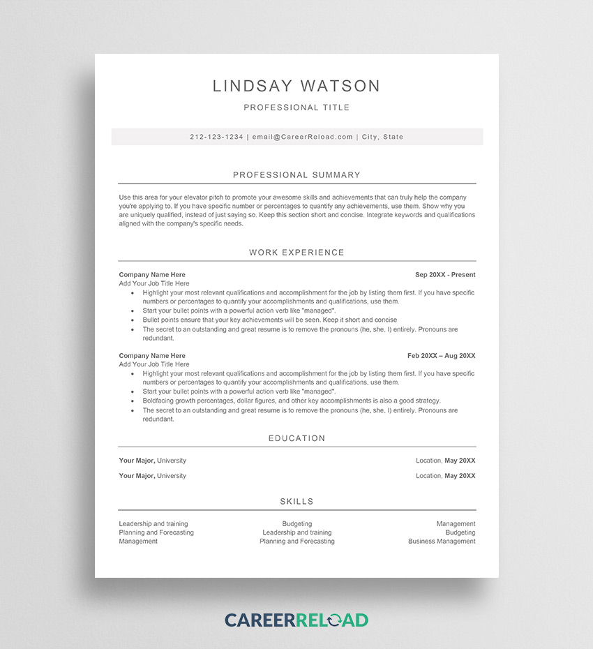 2024 Resume Examples Templates Word Alana Paolina